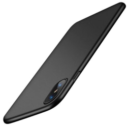 iPhone X Ultraohut kumipinnoitettu mattamusta Cover Basic V2 Black