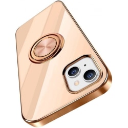 iPhone 14 Elegant & Stöttåligt Skal med Ringhållare Flawless Svart