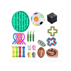 22-PACK Lugnande Fidget Toy Boll Stressboll Pop It multifärg