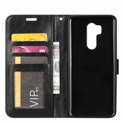 LG G7 ThinQ lommebokveske PU-lær 4-FACK Evry Black