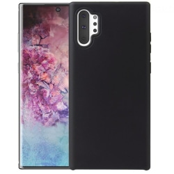 Samsung Note 10 Plus kumoitu mattamusta silikonikuori Black