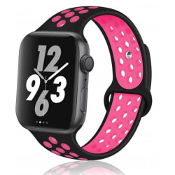 Apple Watch 38/40/41mm Stilfuldt sportsarmbånd Runnr Sort/Pink Pink