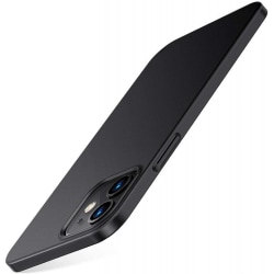 iPhone 12 Ultratyndt gummibelagt mat sort cover Basic V2 Black