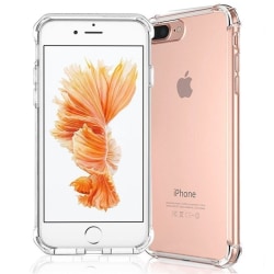 iPhone 8 Plus Støtsikkert skall med forsterkede hjørner Transparent