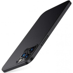 iPhone 12 Pro Max Ultratunn Gummibelagd Mattsvart Skal Basic® V2 Black