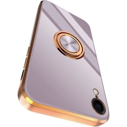 iPhone XR Elegant & Stöttåligt Skal med Ringhållare Flawless Rosa