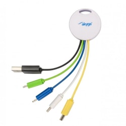 5in1-sovitin USB-A / USB-C / Micro USB / Mini USB / Lightning Multicolor