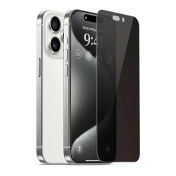 2-PACK iPhone 15 Pro Max Privacy Härdat glas 0.26mm 2.5D 9H Transparent