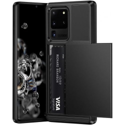 Samsung Galaxy S21 Ultra Shockproof Case med kortplads Black