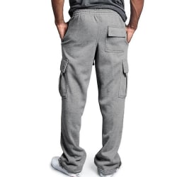 Men's Solid Color Drawstring Lounge Pants Grey 3XL