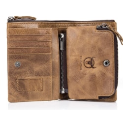 Högkvalitativ plånbok i äkta läder kohud för män Bifold-väska Ca