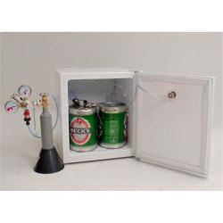 Faßbierkühlschrank - mit Kompressor und 2 Zapfhähnen -TOPP!!! (B/T/H) - 51/580/62 cm