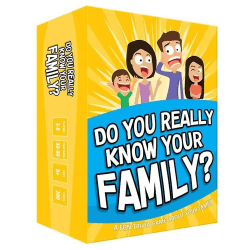 Familjebrädspelskort, känner du verkligen din familj? Familjesammankomstspelkort för dialogöppning