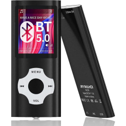 Bluetooth 5.0 Mp3 / Mp4-spelare med 32gb minneskort, 1,8' LCD-skärm, stöd upp till 128gb, stegräknare/video/röstinspelning/fm-radio/e-boksläsare/foto