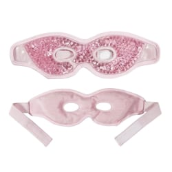 Cooling Gel Eye Mask - Varm och kall kompress - Kylmask för svullna ögon, mörka ringar (rosa).