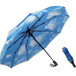 Siepasa Windproof Travel Compact Paraply. 8-ribbad Anti-uv Vattentätt hopfällbart paraply Med Telfon Beläggning-one