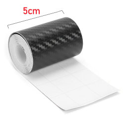 3d Carbon Fiber Bildekal DIY Paste Protector Strip Automatisk dörrtröskel sidospegel Anti-skraptejp Vattentät skyddsfilm 10cm Width 5cm Length 10m