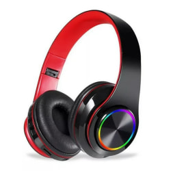 RGB Luminou trådlöst spelheadset Bluetooth 5.0 stereohörlurar black-red