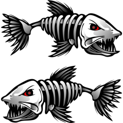 2 st fiskbensbil klistermärken utomhus fiskben bil klistermärken dekaler dekorativa kropp klistermärken
