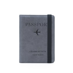 RFID-skyddad resplånbok passhållare 2-Pack grey