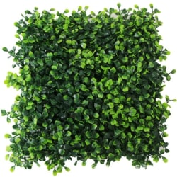 Konstgjord växthäck 4 simulerade Milan-gräs, konstgjorda gröna växter, 25 x 25 cm