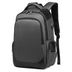 Reseryggsäck för män Stor kapacitetsväska med USB laddningsport Laptop ryggsäck svart