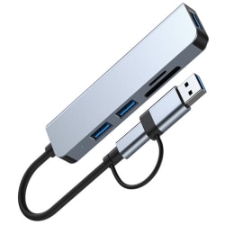 7-i-1 dockningsstation USB-C aluminiumladdning USB 3.0 HDMI