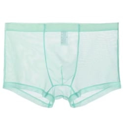 Genomskinliga boxershorts för män genomskinlig manliga kalsonger Sexiga trosor med låg midja Underkläder Intimates Green XL