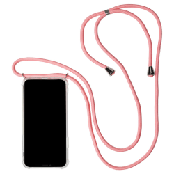 Mobilskal Halskedja för iPhone 11 Pro Stötsäker Klar Skydd TPU T Rosa