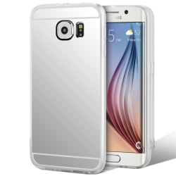 Mobilskal Spegel för Samsung Galaxy S6 Stötsäker Mobilskydd Tele Silver