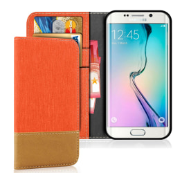 Samsung Galaxy S6 Mobilskal TPU Mobil Denim Telefon Magnet Mobil Orange