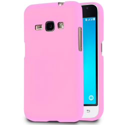Mjukt Tunnt Mobil-Skydd för Samsung Galaxy J1 Enfärgat Mobilskyd Rosa