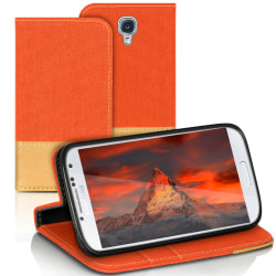 Samsung Galaxy S4 Mini Magnet Full Cover Mobilskydd Stötsäker Ko Orange