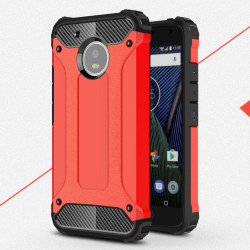 Skal till Motorola Moto G5 Röd Armor Skydd Fodral Hårt Röd