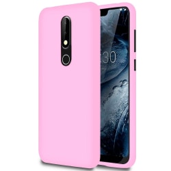 Mjukt Mobil-Skydd för Nokia 6.1 (2018) Skal Telefon Ultra-Slim S Rosa