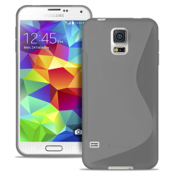 Samsung Galaxy S5 Mini Ultratunna Mönstrad TPU Vanliga färger Tr grå