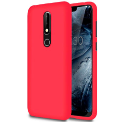 Mjukt Tunnt Mobil-Skydd för Nokia 6.1 (2018) Telefon Lätt Stötsä Röd