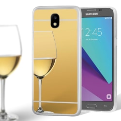 Glänsande Spegel Skal för Samsung Galaxy J3 (2017) J330 Tunnt Gu Guld