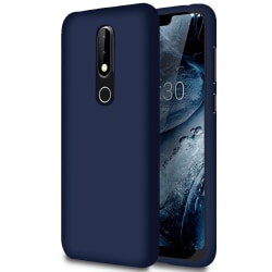 Enfärgat Mjukt Skal för Nokia 6.1 (2018) Mobilskal Skydd Silikon Mörkblå