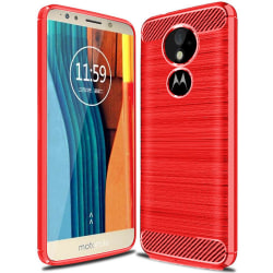 Mjukt Gummi Skal för Motorola Moto G6 Play Silikon Telefon Skydd Röd