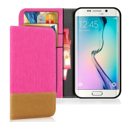 Mobilfordral Jeans för Samsung Galaxy S6 Stötsäker Telefon Konst Rosa