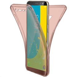 360 Grad Skydd för Samsung Galaxy J6 (2018) TPU Stötsäker Genoms Rosa guld