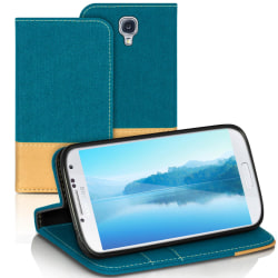 Mobilfordral Jeans för Samsung Galaxy S4 Mini Telefon Magnet Sky Grön