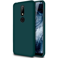 Enfärgat Mjukt Skal för Nokia 6.1 Plus (Nokia X6) Tunnt Ultra-Sl Grön
