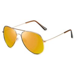 Skyddande Pilot Solglasögon | Guldram koppar färg spets / Orange