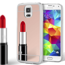 Glänsande Spegel Skal för Samsung Galaxy S5 Skydd TPU Telefon Mo Rosa guld