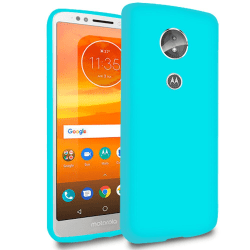 Enfärgat Mjukt Skal för Motorola Moto E5 Stötsäker Telefon Silik Turkos