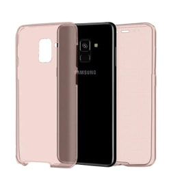 Stötsäkert Skal för Samsung Galaxy A8 (2018) 360 Graders Skydd G Rosa guld