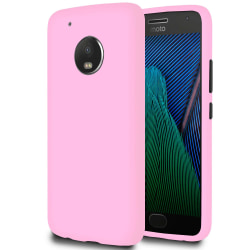 Mjukt Tunnt Mobil-Skydd för Motorola Moto G5 Plus Mobilskal Lätt Rosa