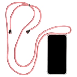 Mobilskal med Halsband för iPhone 11 Kedja Mobilskydd TPU Stötsä Rosa